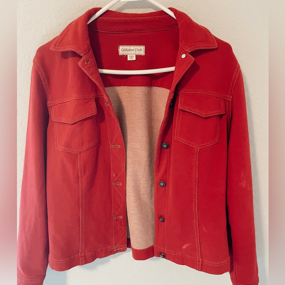 Red Jean Jacket - Picture 3 of 5